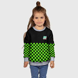 Свитшот детский Minecraft клетка, цвет: 3D-меланж — фото 2