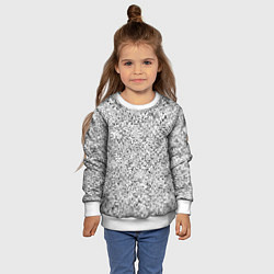 Свитшот детский Серебряная абстракция, цвет: 3D-белый — фото 2