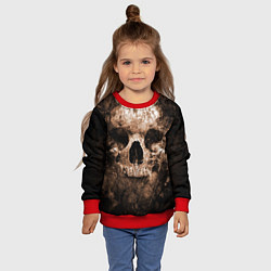 Свитшот детский Wood skull, цвет: 3D-красный — фото 2