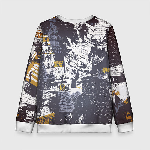 Детский свитшот Газетная страничка / 3D-Белый – фото 2