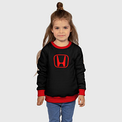 Свитшот детский Honda red logo auto, цвет: 3D-красный — фото 2