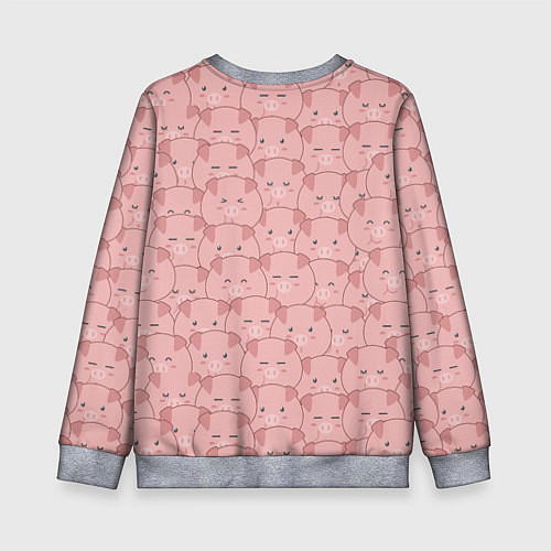 Детский свитшот Свинки паттерн / 3D-Меланж – фото 2