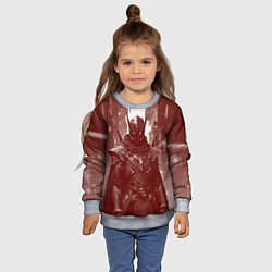 Свитшот детский Воин в бордовых тонах, цвет: 3D-меланж — фото 2