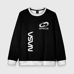 Свитшот детский Nasa space logo white, цвет: 3D-белый