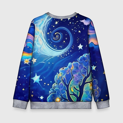 Детский свитшот Звездный лес / 3D-Меланж – фото 2