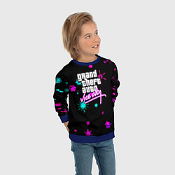 Свитшот детский GTA winter neon, цвет: 3D-синий — фото 2
