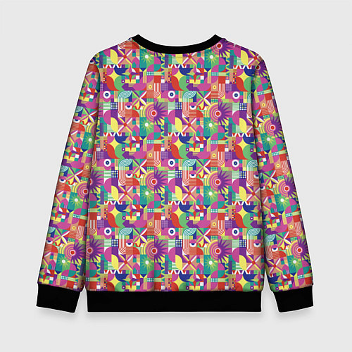 Детский свитшот Звезды и другие геометрические фигуры / 3D-Черный – фото 2