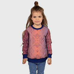 Свитшот детский Векторные узоры, цвет: 3D-синий — фото 2