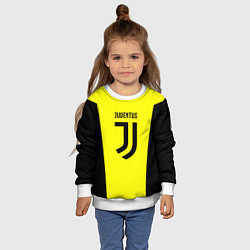 Свитшот детский Juventus sport geometry yellow, цвет: 3D-белый — фото 2