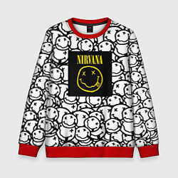 Свитшот детский Nirvana rock pattern, цвет: 3D-красный