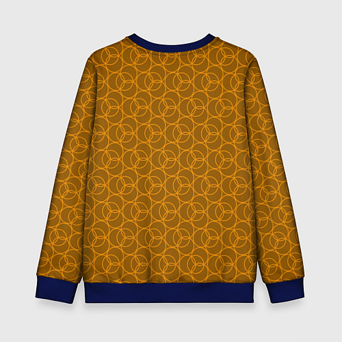 Детский свитшот Паттерн из кругов контурных / 3D-Синий – фото 2
