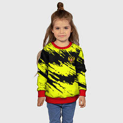 Свитшот детский Российская империя краски жёлтые, цвет: 3D-красный — фото 2