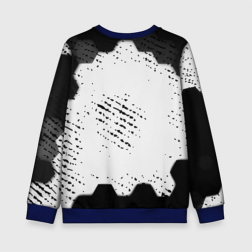 Детский свитшот AC DC текстура рок / 3D-Синий – фото 2