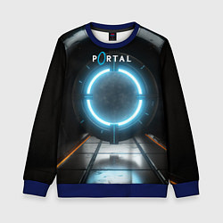 Свитшот детский Portal logo game, цвет: 3D-синий