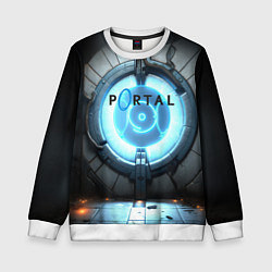 Свитшот детский Portal logo game, цвет: 3D-белый