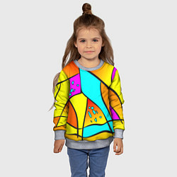 Свитшот детский Яркая абстракция, цвет: 3D-меланж — фото 2