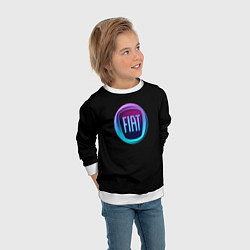 Свитшот детский FIAT logo neon, цвет: 3D-белый — фото 2
