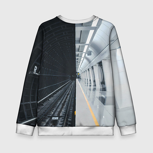 Детский свитшот Метро Москвы / 3D-Белый – фото 2