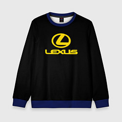 Свитшот детский Lexus yellow logo, цвет: 3D-синий