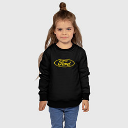 Свитшот детский Ford logo yellow, цвет: 3D-черный — фото 2