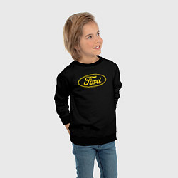 Свитшот детский Ford logo yellow, цвет: 3D-черный — фото 2