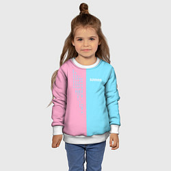 Свитшот детский Summer-pink and blue, цвет: 3D-белый — фото 2