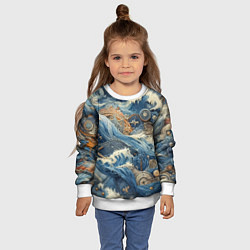 Свитшот детский Абстрактная композиция - нейросеть, цвет: 3D-белый — фото 2