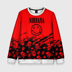 Детский свитшот Nirvana rock skull