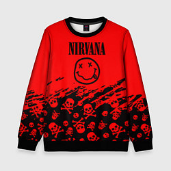 Детский свитшот Nirvana rock skull