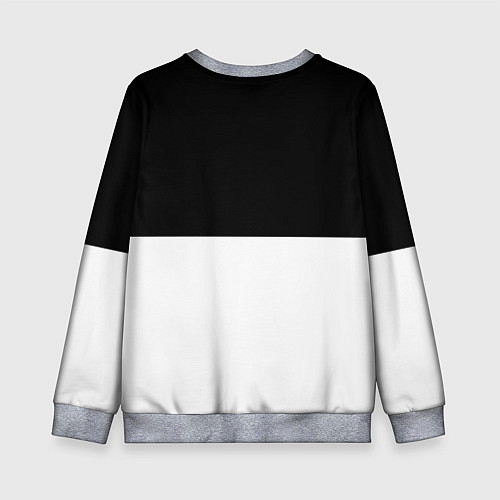 Детский свитшот Белвый верх чёрный низ / 3D-Меланж – фото 2