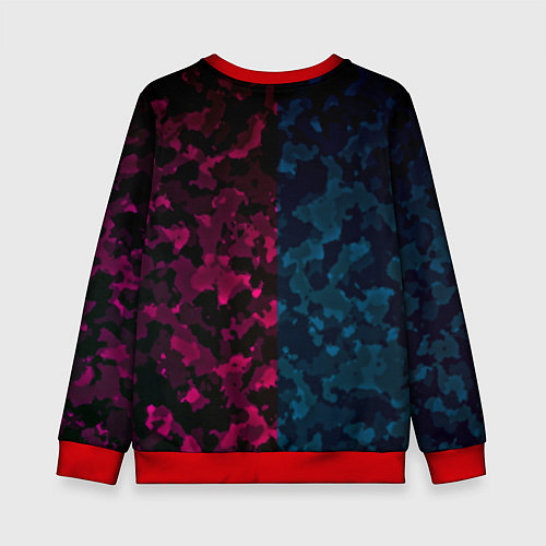 Детский свитшот PUBG camo texture / 3D-Красный – фото 2