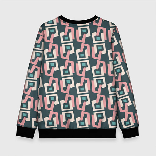 Детский свитшот Геометрическая ретро абстракция / 3D-Черный – фото 2