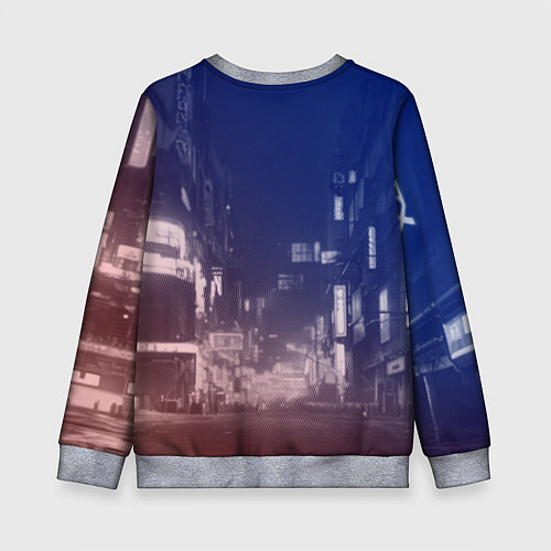 Детский свитшот Девушка-киборг в футуристичной броне / 3D-Меланж – фото 2