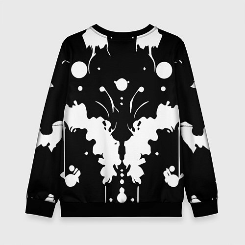 Детский свитшот Тест Роршаха - психоделика / 3D-Черный – фото 2