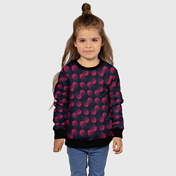 Свитшот детский Динамические косые линии, цвет: 3D-черный — фото 2
