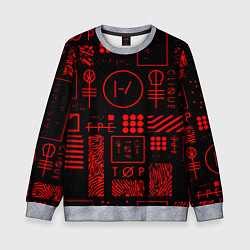 Детский свитшот Twenty one pilots pattern rock