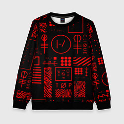 Детский свитшот Twenty one pilots pattern rock