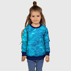 Свитшот детский Водная текстура, цвет: 3D-синий — фото 2
