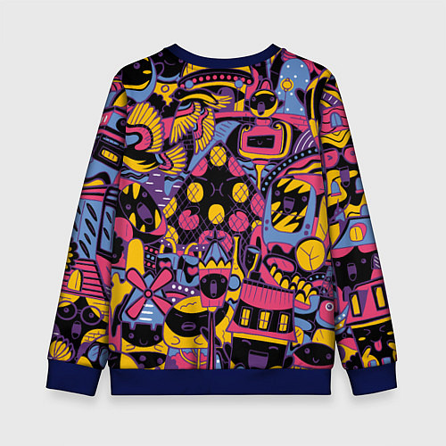 Детский свитшот О Париж / 3D-Синий – фото 2