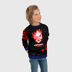 Свитшот детский Samurai flame logo, цвет: 3D-синий — фото 2