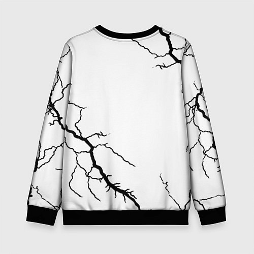 Детский свитшот Ведьмак лого шторм / 3D-Черный – фото 2