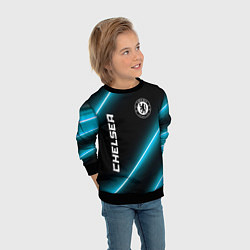 Свитшот детский Chelsea неоновые лампы, цвет: 3D-черный — фото 2