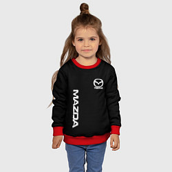 Свитшот детский Mazda white logo, цвет: 3D-красный — фото 2
