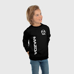 Свитшот детский Mazda white logo, цвет: 3D-черный — фото 2