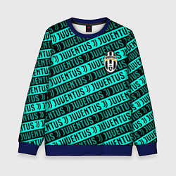 Свитшот детский Juventus pattern logo steel, цвет: 3D-синий