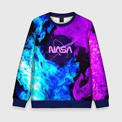 Детский свитшот NASA neon flame