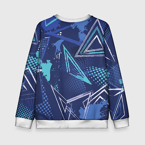 Детский свитшот Яркий абстрактный узор для спорта / 3D-Белый – фото 2