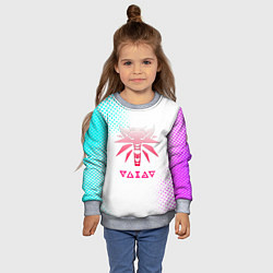 Свитшот детский Ведьмак лого пинк, цвет: 3D-меланж — фото 2