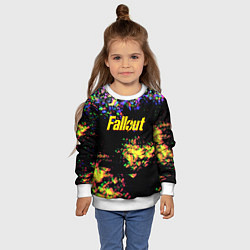 Свитшот детский Fallout краски, цвет: 3D-белый — фото 2