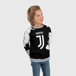 Свитшот детский Juventus fc краски, цвет: 3D-меланж — фото 2